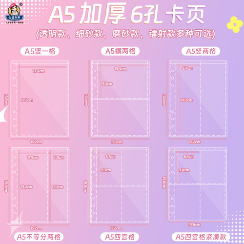 去造未来6孔替芯高清透明卡页