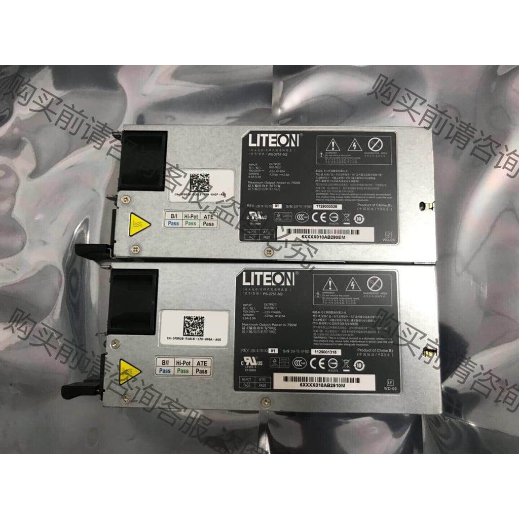 功能正常议价 750W 光宝热插拔冗余电源PS-2751-5QDELL C