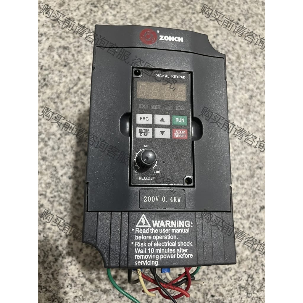 功能正常议价 ZONCN上海众辰200V0.4KW变频器，实物如图，拆机完