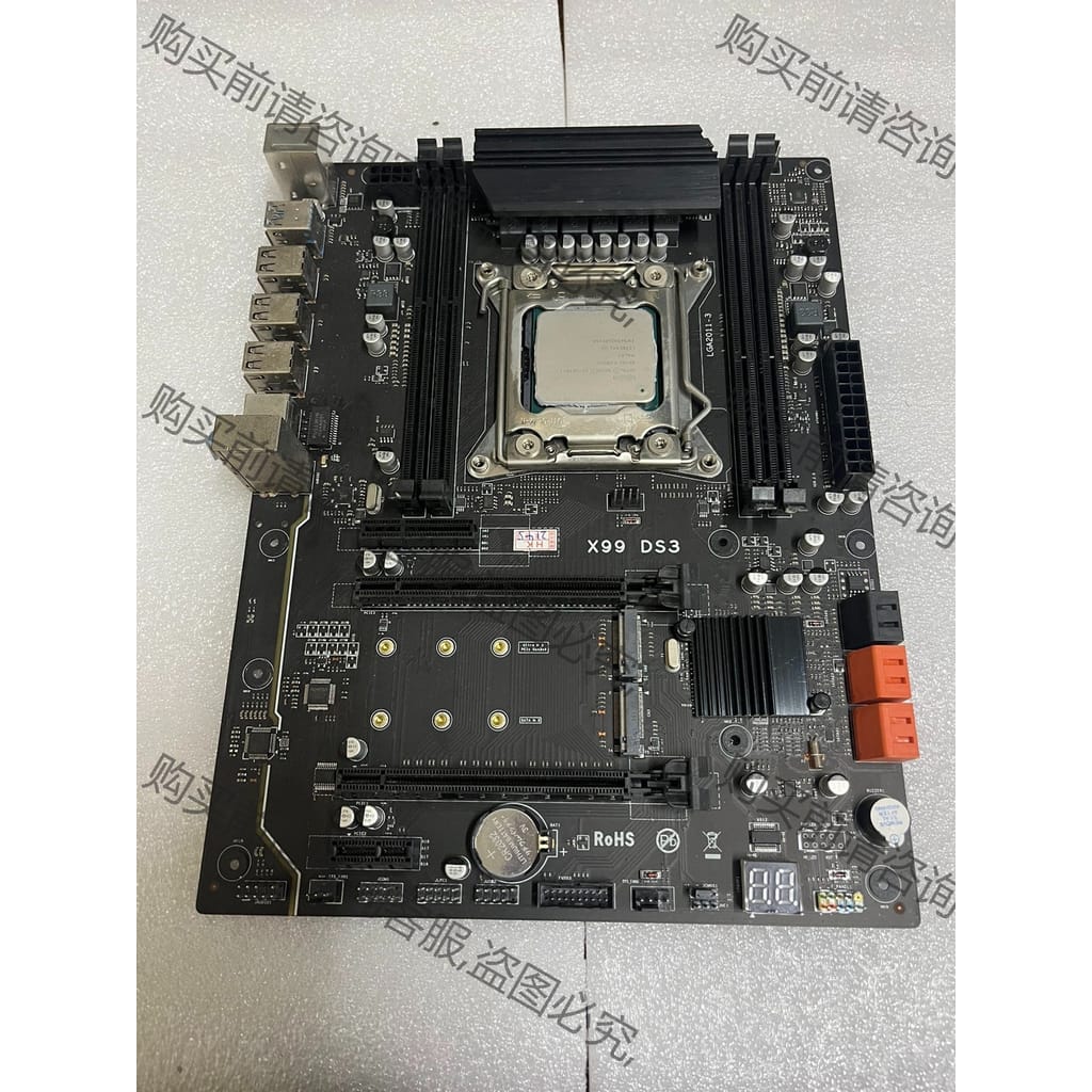 功能正常议价 拆机X99主板DS3大板带E5-2678V3 CPU成色新