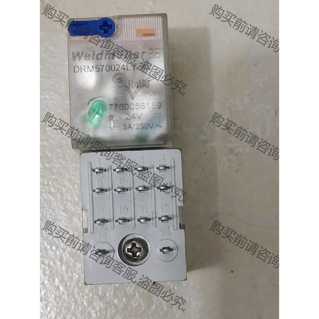 功能正常议价 魏德米勒DRM270024LT中间继电器/4开4闭24v