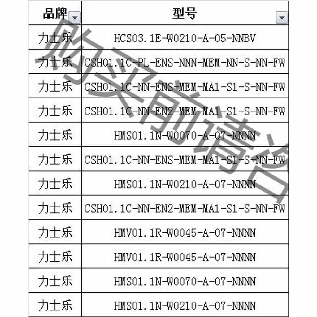功能正常议价 HCS03.1E-W0210-A-05-NNBV；CSH01
