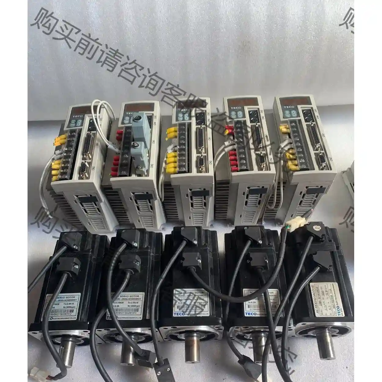 5套成色很好的东元750W伺服驱动JSDEP-20A 电机 先议价 包上机好