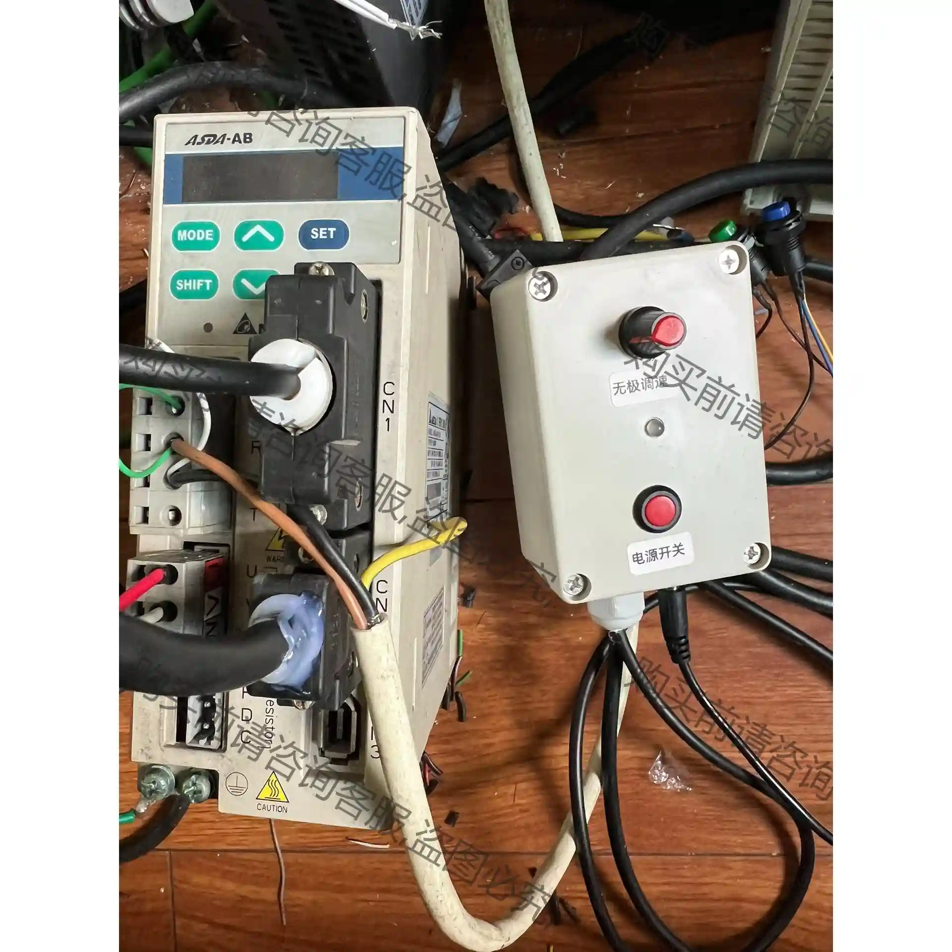 台达ASDA-AB 400W无极调速套装 先议价 包上机好用