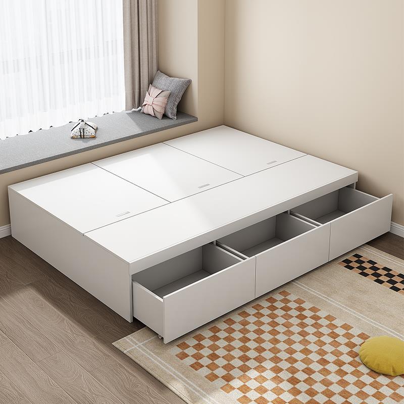 香港包邮定制无床头床架高箱储物收纳踏踏米床小户型单人床现代简