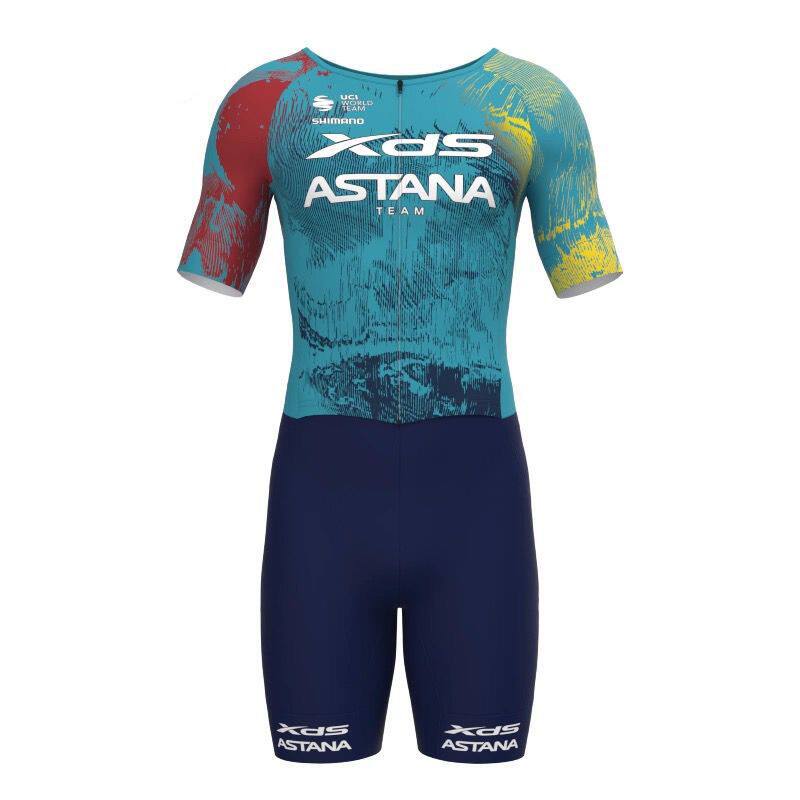 夏季新款阿斯塔纳ASTANA队版XDS联名连体服单车山地公路车衣速干