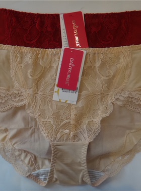DAIYU/戴丝玉新款正品秋冬内裤dk86210舒适蕾丝中腰三角底裤女XL