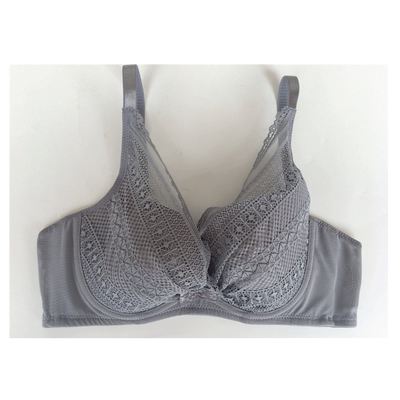 无钢圈双排扣聚拢蕾丝文胸内衣
