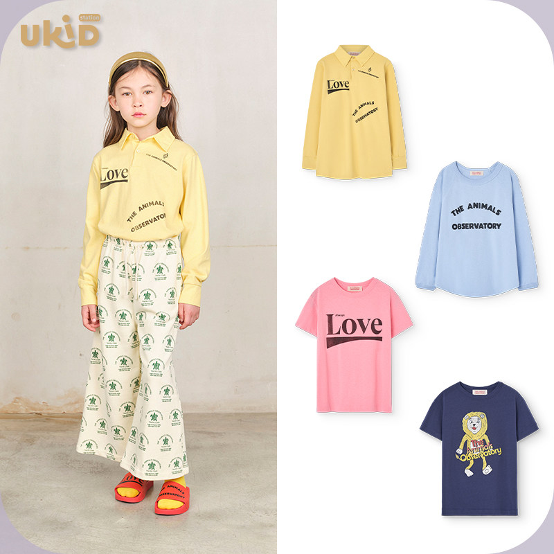 现货 THE ANIMALS OBSERVATORY 25SS儿童装男女联名款长袖短袖T恤
