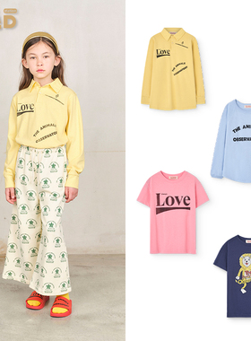 现货 THE ANIMALS OBSERVATORY 25SS儿童装男女联名款长袖短袖T恤