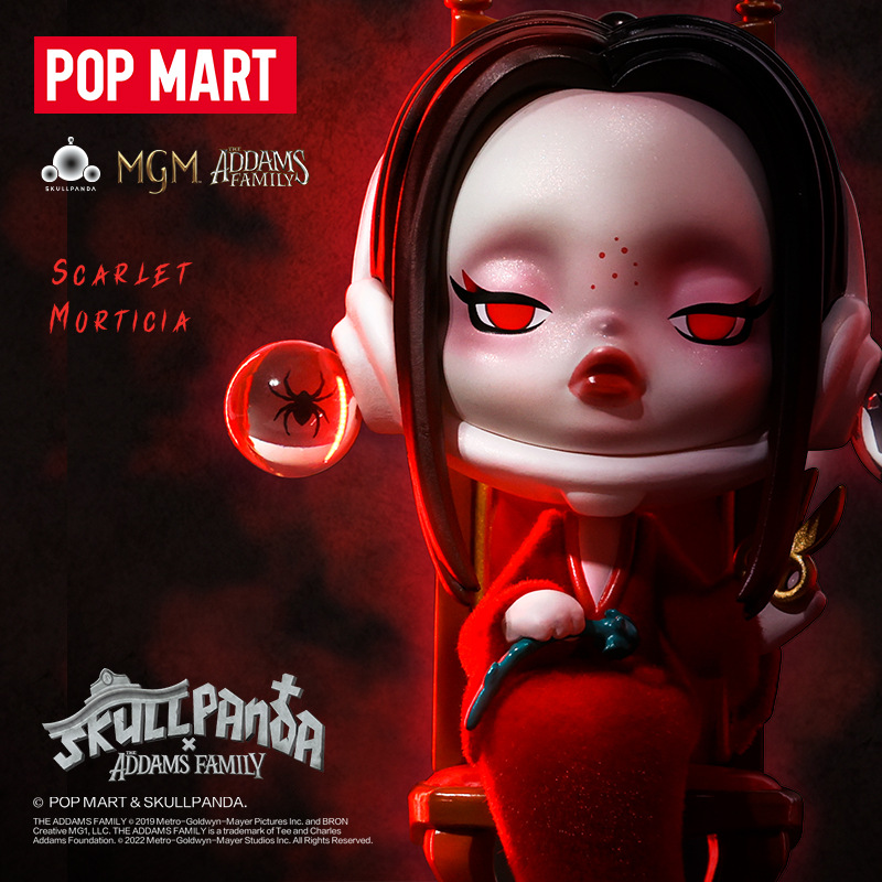 POPMART泡泡玛特 SKULLPANDA亚当斯一家系列盲盒可爱手办公仔潮流