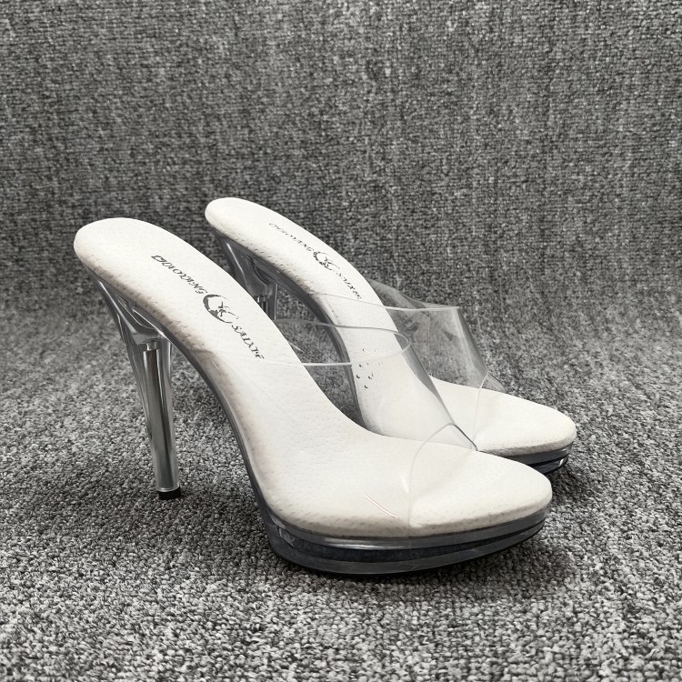 真皮防滑健美比基尼水晶高跟赛鞋走秀比赛造型超性感前2后12