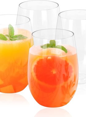 16OZ 480ML一次性红酒杯塑料香槟杯鸡尾酒杯啤酒葡萄酒耐摔重复用