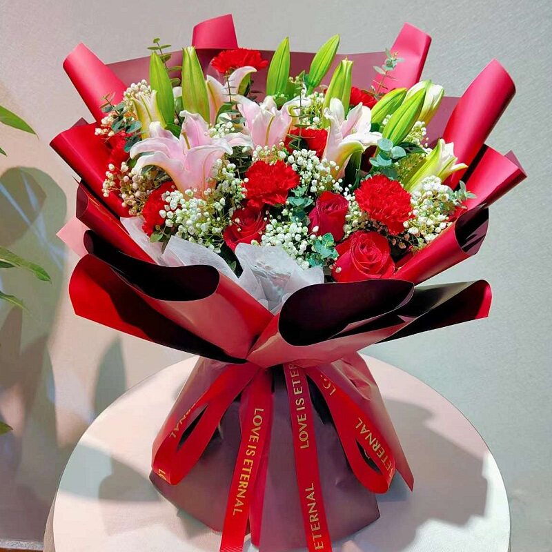 合肥市花店生日鲜花束表白百合玫瑰1瑶海庐阳包河长丰肥东西县