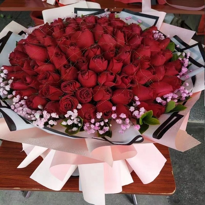 南通市店生日鲜花速递礼物送粉红玫瑰束1崇川区如皋海门启东安县