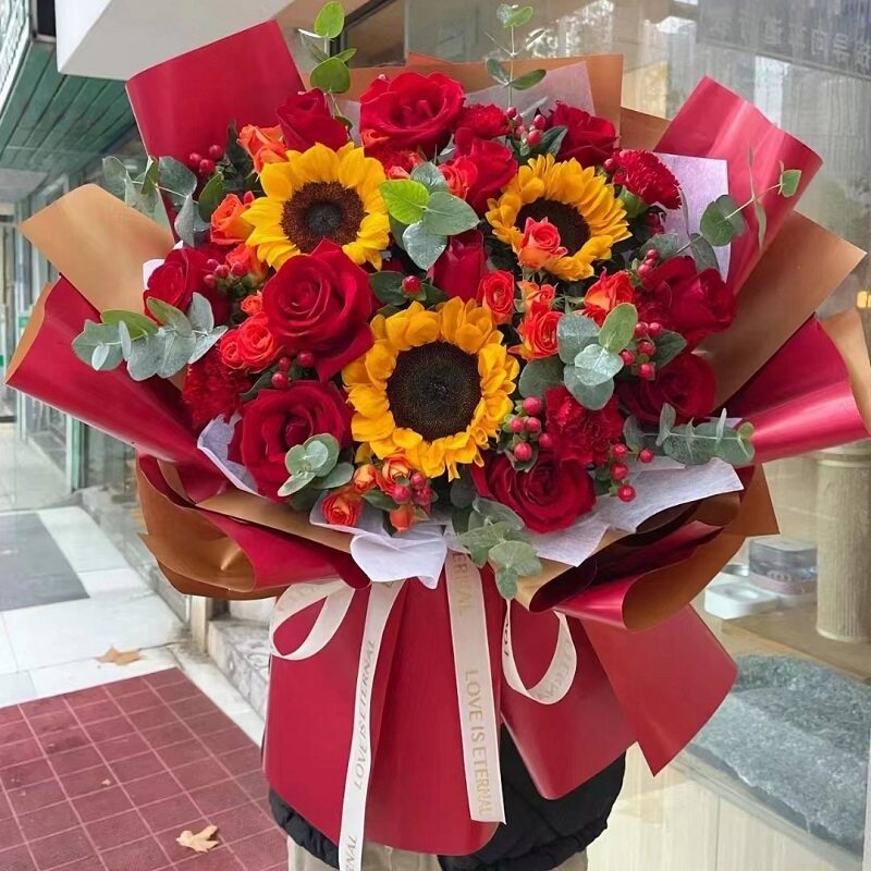 巢湖市鲜花店专人送货生日红玫瑰束1居巢区和县含山无为庐江