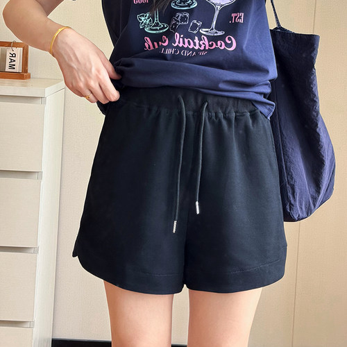 胖mm休闲短裤女夏季薄款高腰显瘦大码宽松遮胯A字热裤外穿显瘦