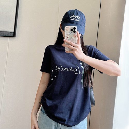 COCO大码短袖女t恤2025新款胖mm显瘦遮肉印花上衣洋气减龄夏日潮