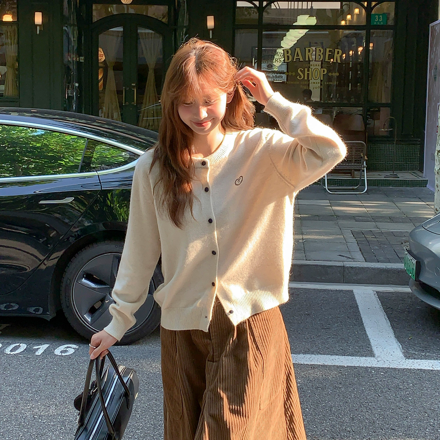 龙妹家圆领针织开衫外套女外搭2025年秋冬季新款毛衣时尚打底上衣,女装/女士精品,毛针织衫,淘宝优惠券,粉丝福利购,淘宝优惠卷