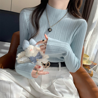 半高领针织打底衫女内搭