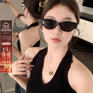 龙妹针织无袖黑色挂脖吊带上衣女内搭外穿高级夏秋季新款绝美背心