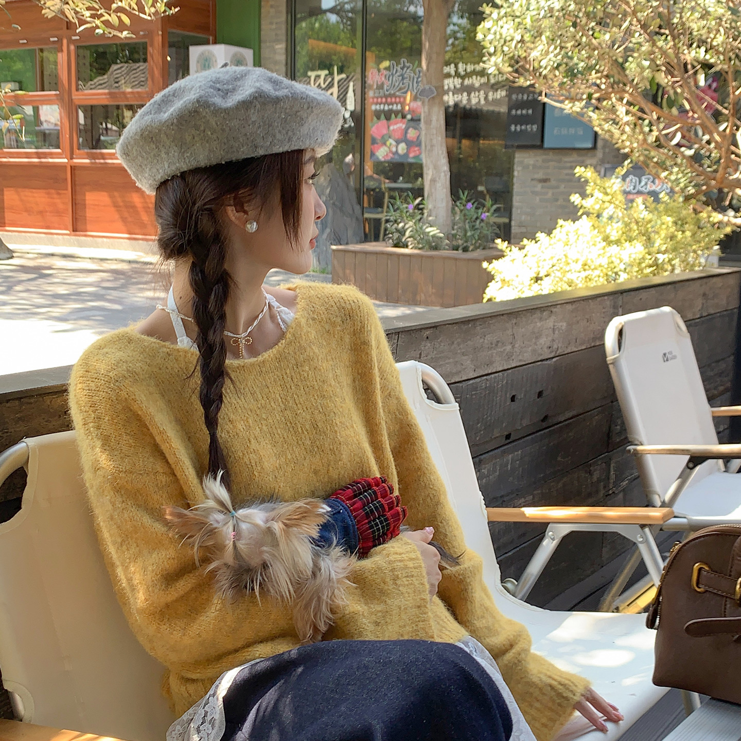 【宽松慵懒风针织毛衣】保暖舒适