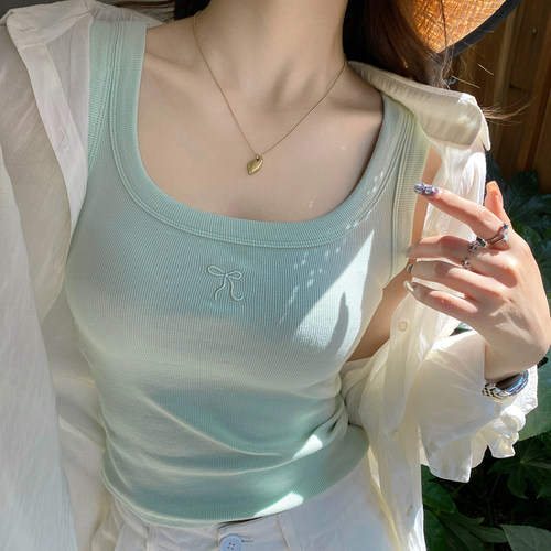 【多巴胺蝴蝶结吊带】宽肩遮副乳