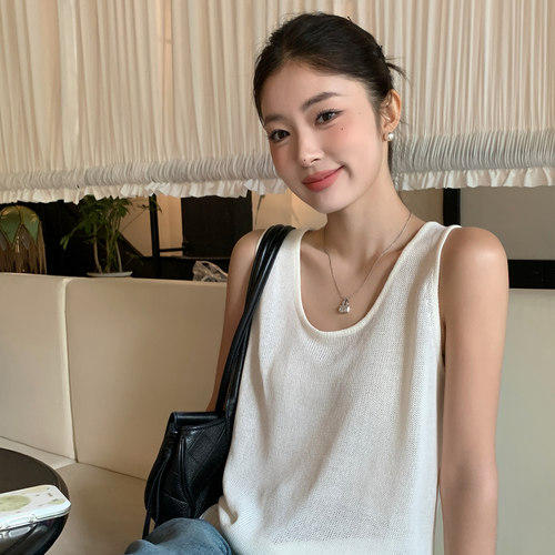 【亚麻镂空针织】莱赛尔宽松上衣