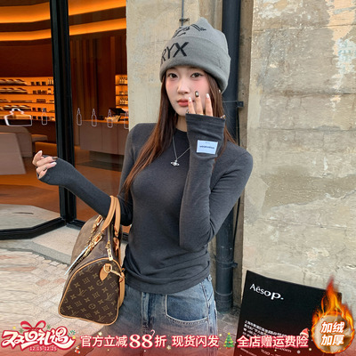 灰色打底衫上衣女内搭