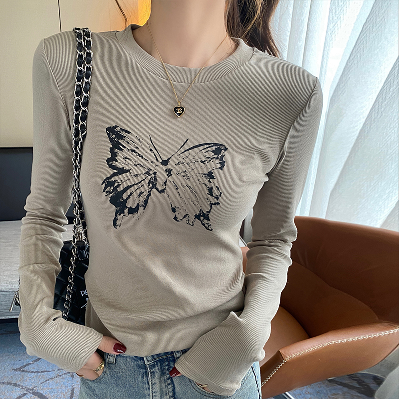 【赠运费险】薄款修身长袖T恤女