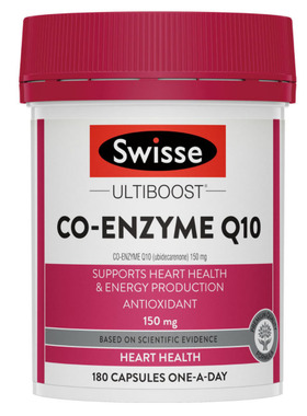 【心脏供养】澳洲直邮 Swisse 150mg辅酶Q10胶囊 180粒 中老年保