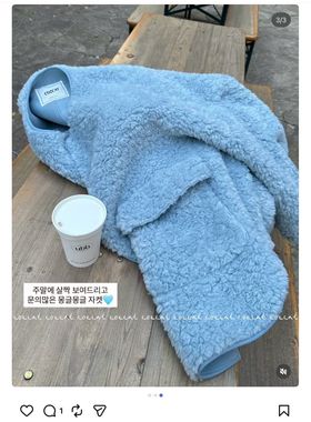 LATTE正版年货新款 超宽松大版型慵懒毛毛外套女