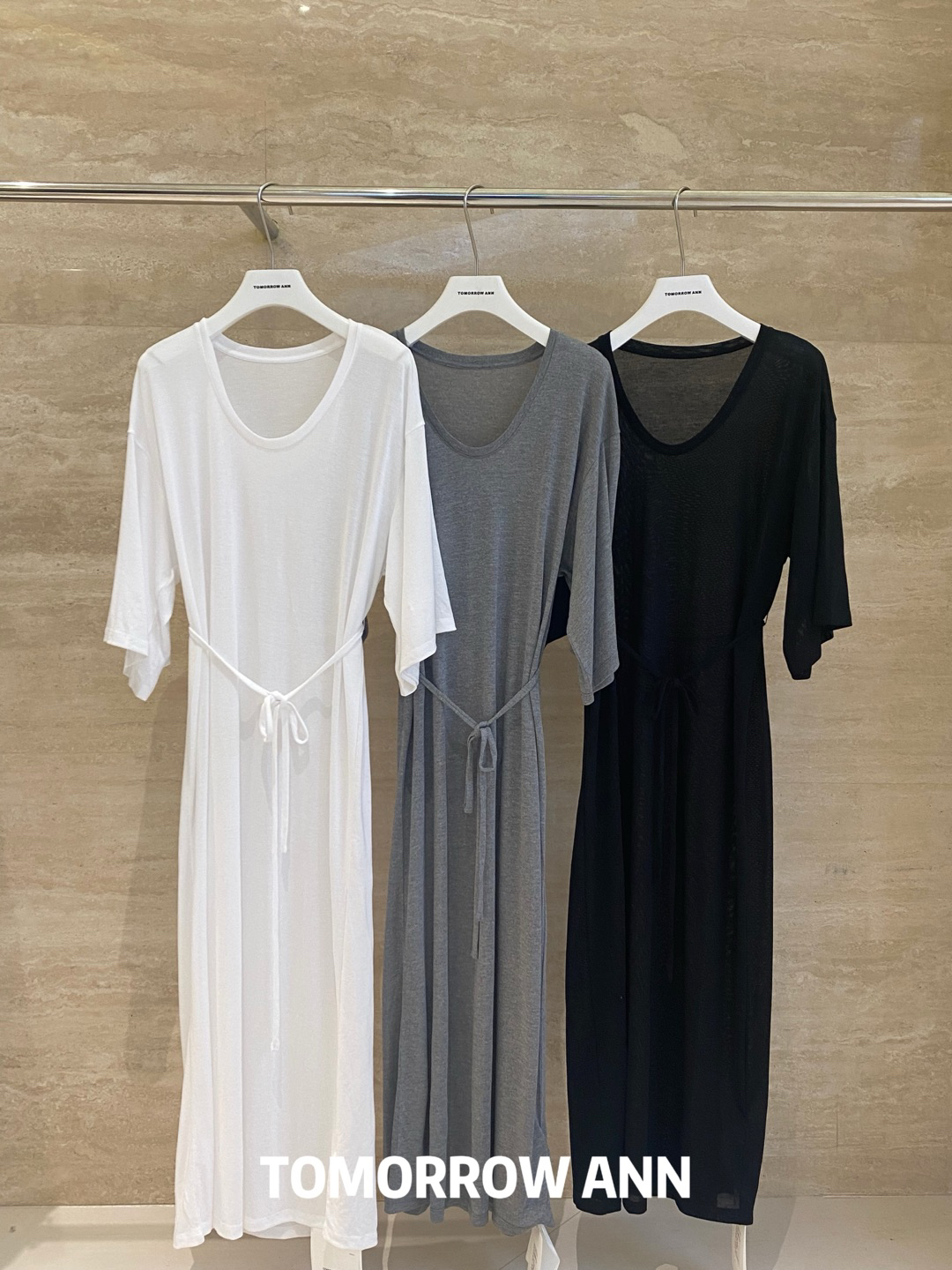 TOMORROW ANN新款 很仙的白色长款连衣裙