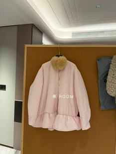 裙摆感觉 新款 粉色棉衣外套女 冬季 东ROOM正版