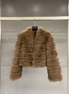 LQ LIMCIAO正版冬季新款 狐狸毛洋气皮草外套女