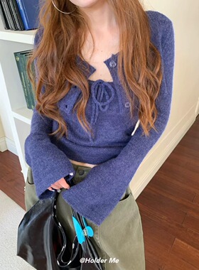 HOLDER ME正版秋季新款 纯色气质针织两件套女