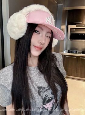 LATTE正版冬季新款 修身短款可爱小狗狗短袖T恤女