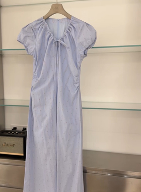 杭州NUT新款 淡紫色系清爽连衣裙长裙