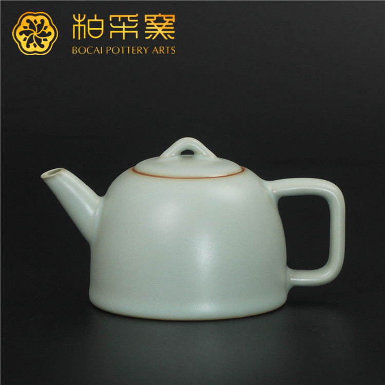 开片台湾色釉功夫茶壶