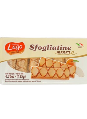 Lago爱利地千层酥饼干意大利进口杏味酥饼下午茶点心零食