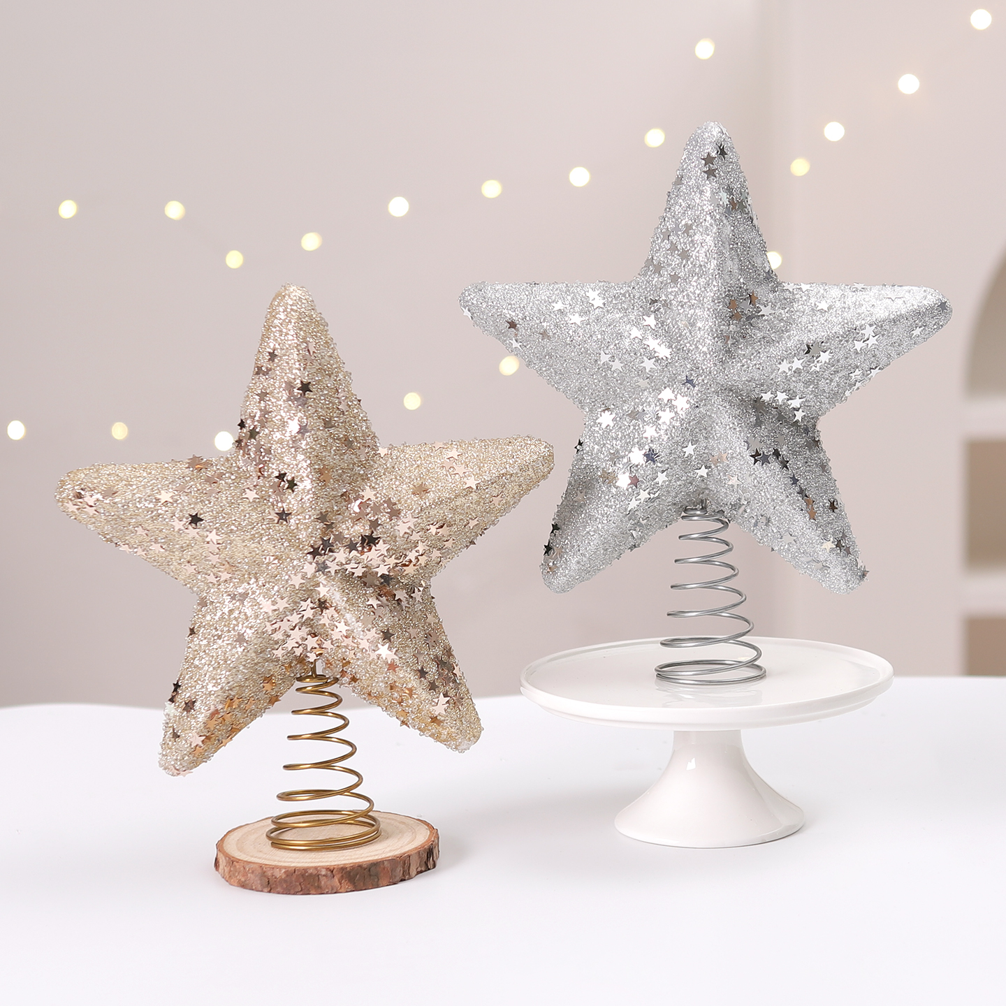 森韵圣诞泡沫树顶星装饰布置