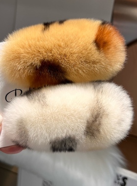 ins夹子毛毛发卡韩国毛绒发饰真獭兔毛大号刘海夹可爱皮草bb卡边