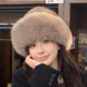 水貂毛渔夫帽女秋冬高级感保暖百搭狐狸毛皮草盆帽显脸小毛绒帽子
