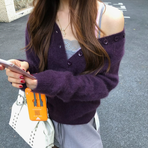 TABLE正品～软糯长毛马海毛针织衫女宽松慵懒风保暖毛衣10.12