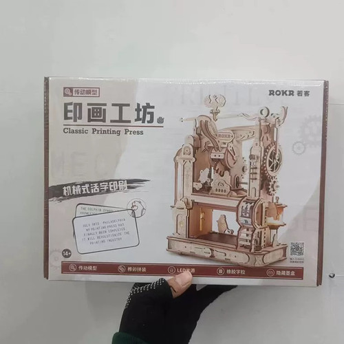 ROKR若客印画工坊diy木质拼图积木成人国产拼装模型3d立体玩具制9