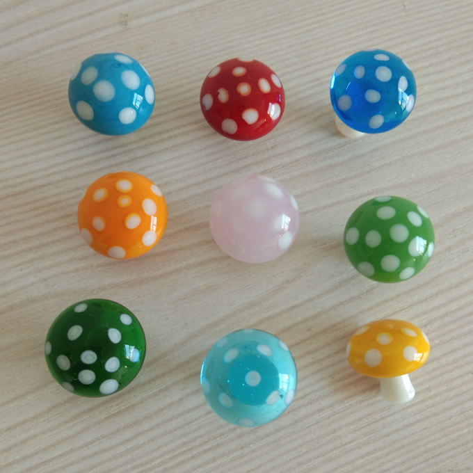 手工玻璃迷你蘑菇DIY配件 桌面装饰品多肉植物盆栽小摆件鱼缸造景