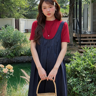 洋牡丹与浆果 内搭针织衫 无袖 夏季 套装 背心连衣裙女