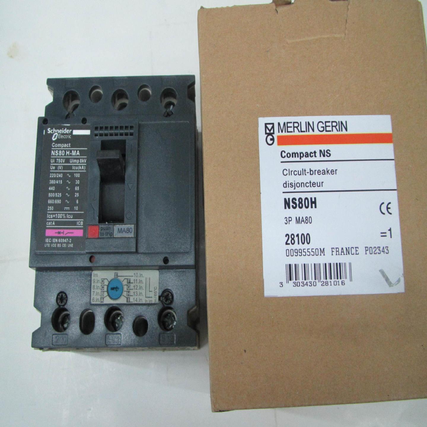 【议价】 施耐德断路器 NS80H-MA 3P NS80H NSXNS80H 80A