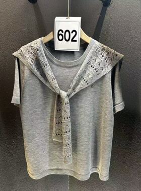 601-650号 【身上640号】 2025年夏季新款针织衫短袖上衣女