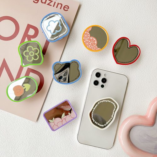 简约镜子黏贴通用伸缩气囊支架